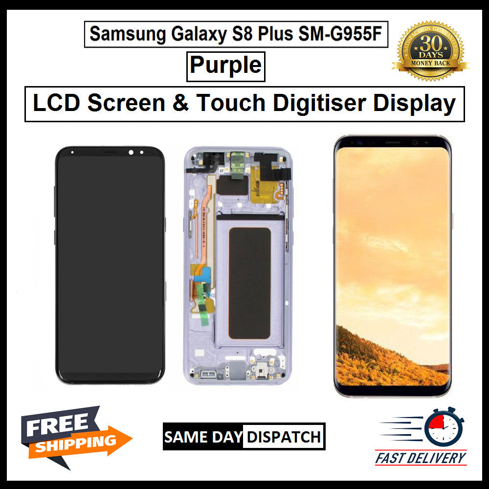 For Samsung Galaxy S8 Plus/ SM-G955F Purple Display Screen Touch Replacement LCD