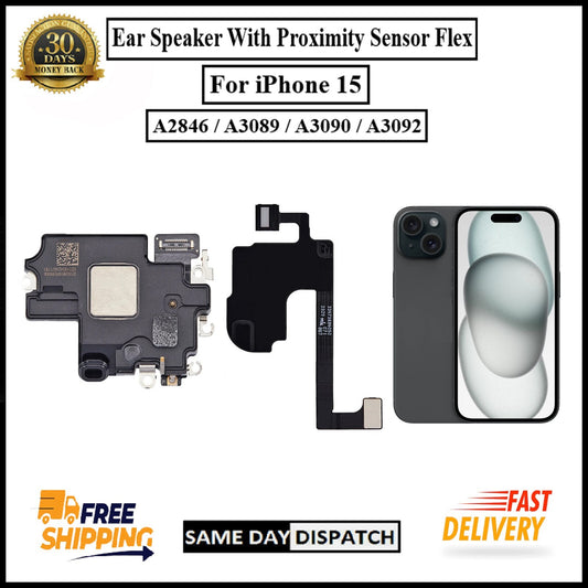 For iPhone 15 Ear Speaker Sensor With Proximity Mic Earpiece Sensor Flex