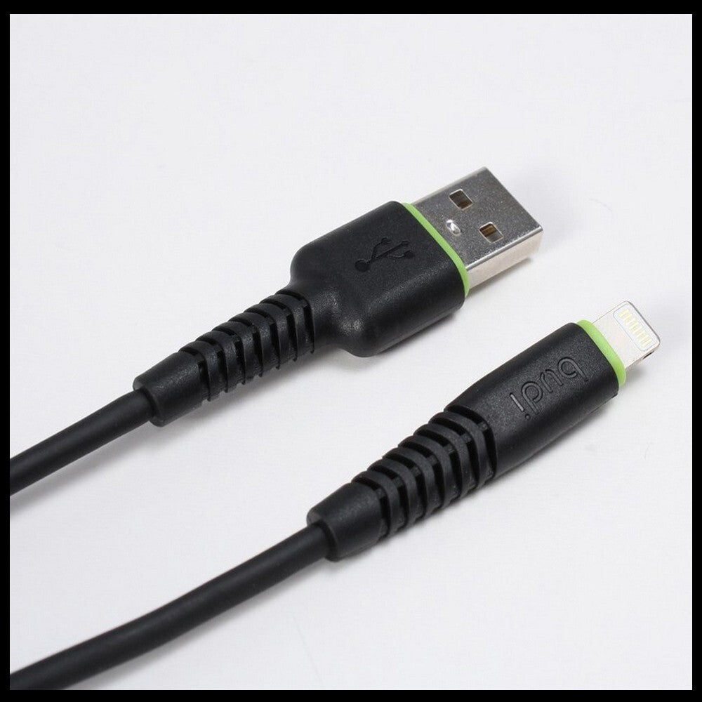 For Budi iPhone Fast Charging USB Sync Cable 1.2M- Black