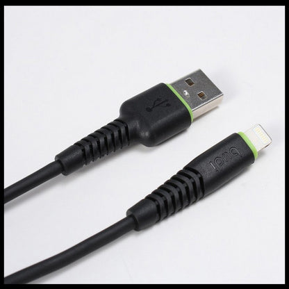 For Budi iPhone Fast Charging USB Sync Cable 1.2M- Black