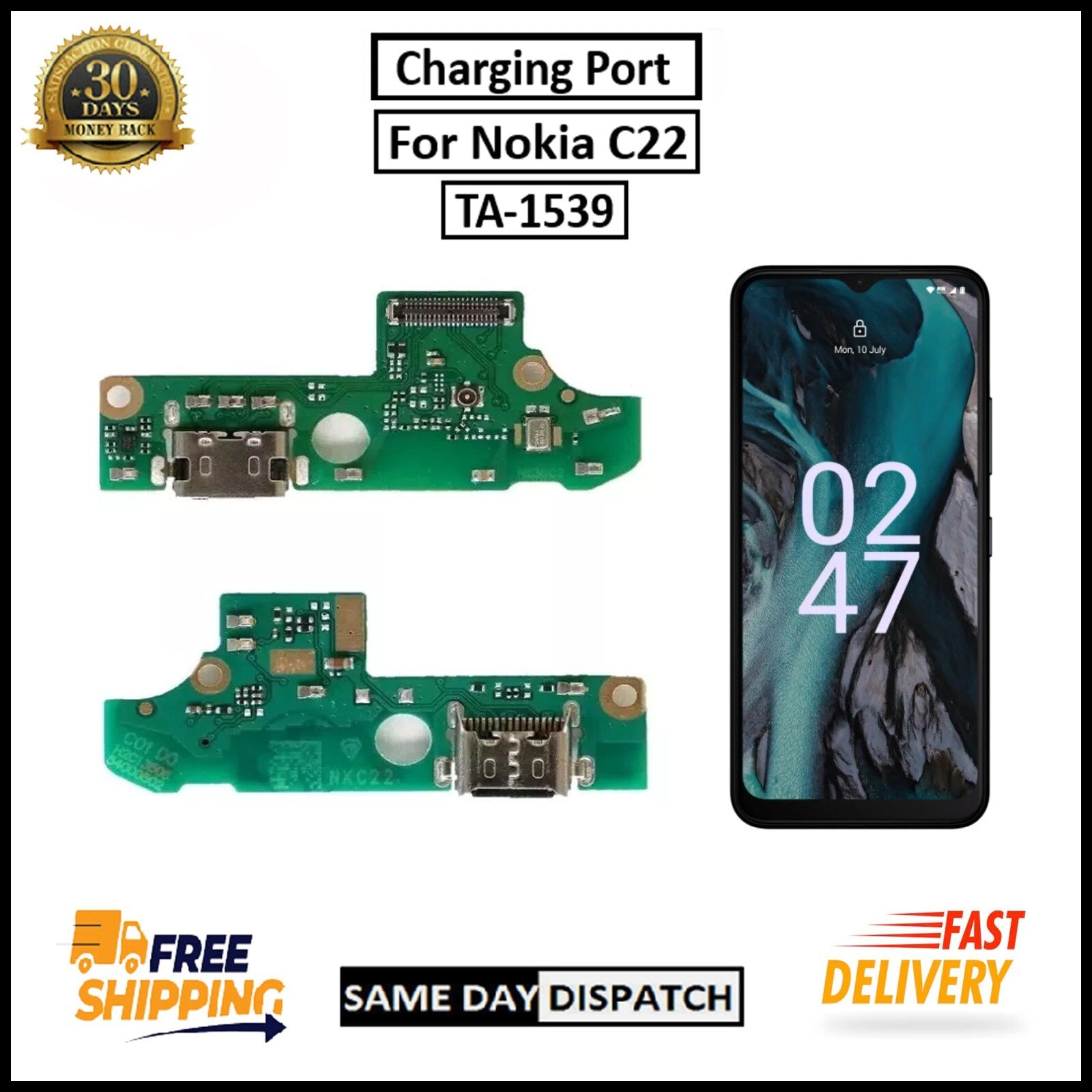For Nokia C22 Micro Charging Port Board Connector Replacement