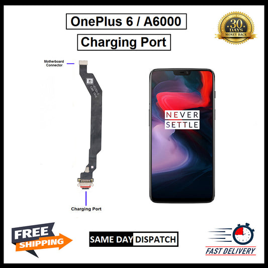 For One Plus 6 / 1+6 Type C USB Replacement Charging Port Flex Connector
