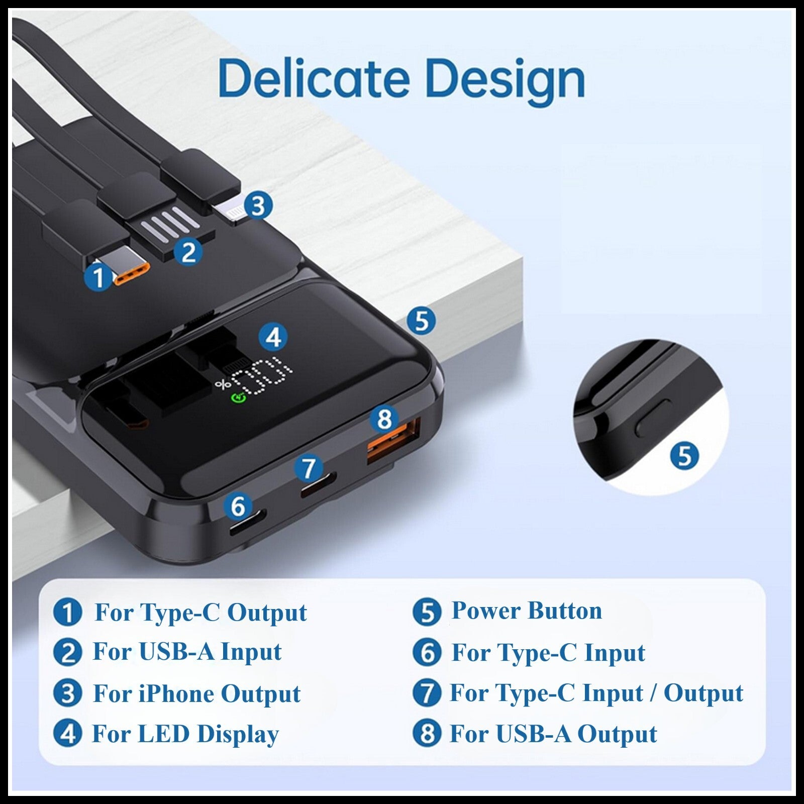 For Dadu  10000 mAh PD 20W + QC22.5W Quick Charge Power Bank