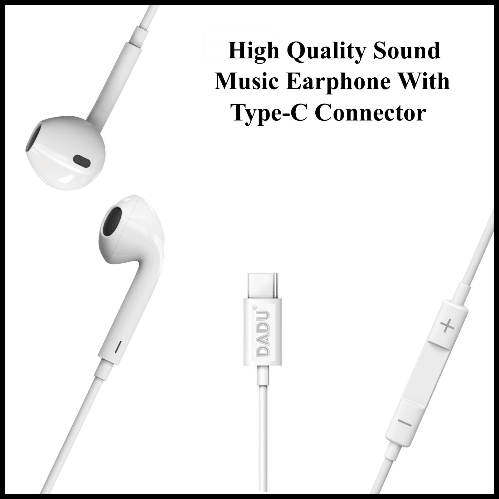 For Dadu Type-C Wired Earphones Headphones Handsfree Only For Type-C Devices