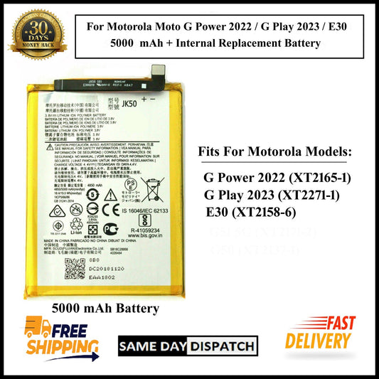 For Motorola Moto G Power 2022 /G Play 2023/E30 (JK50) 5000mAh+ Internal Battery