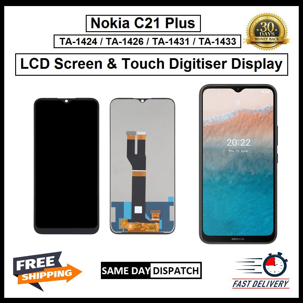 For Nokia C21 Plus TA-1424/ 1426/ 1431 Display Touch Digitizer Replacement LCD