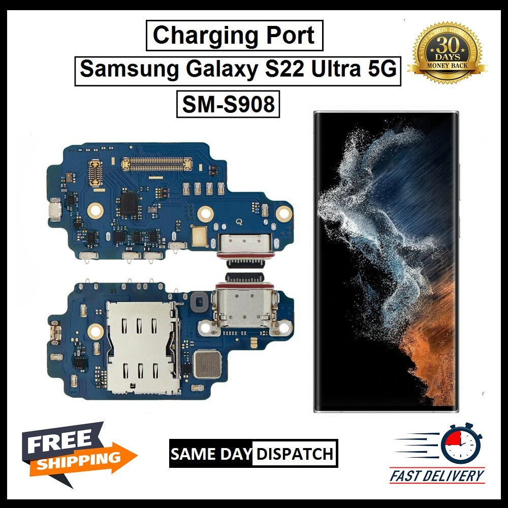For Samsung Galaxy S22 Ultra 5G SM-S908 Charging Port BoardConnector Replacement