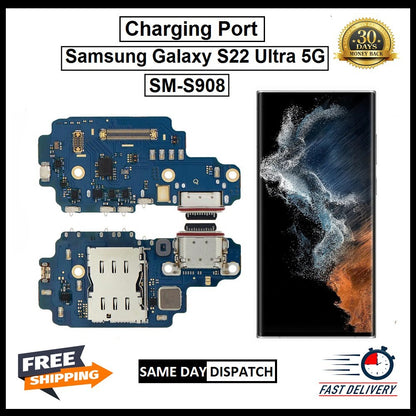 For Samsung Galaxy S22 Ultra 5G SM-S908 Charging Port BoardConnector Replacement