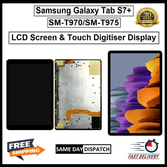 For Samsung Galaxy Tab S7 Plus T970/T975 LCD Display Touch Screen Replacement