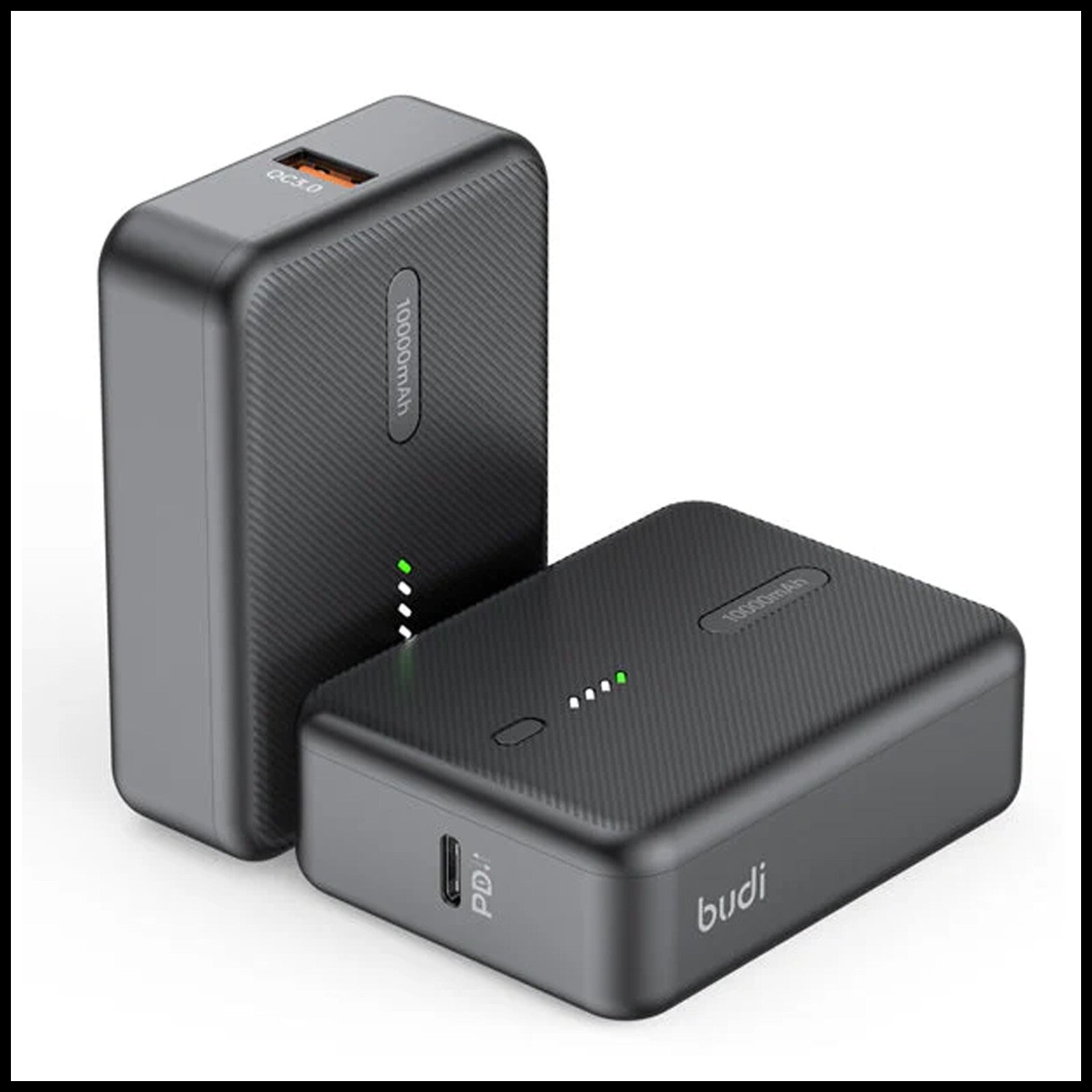 For Budi 10000mAh 20W PD+QC3.0 Mini Pocket Power Bank Fast Charging
