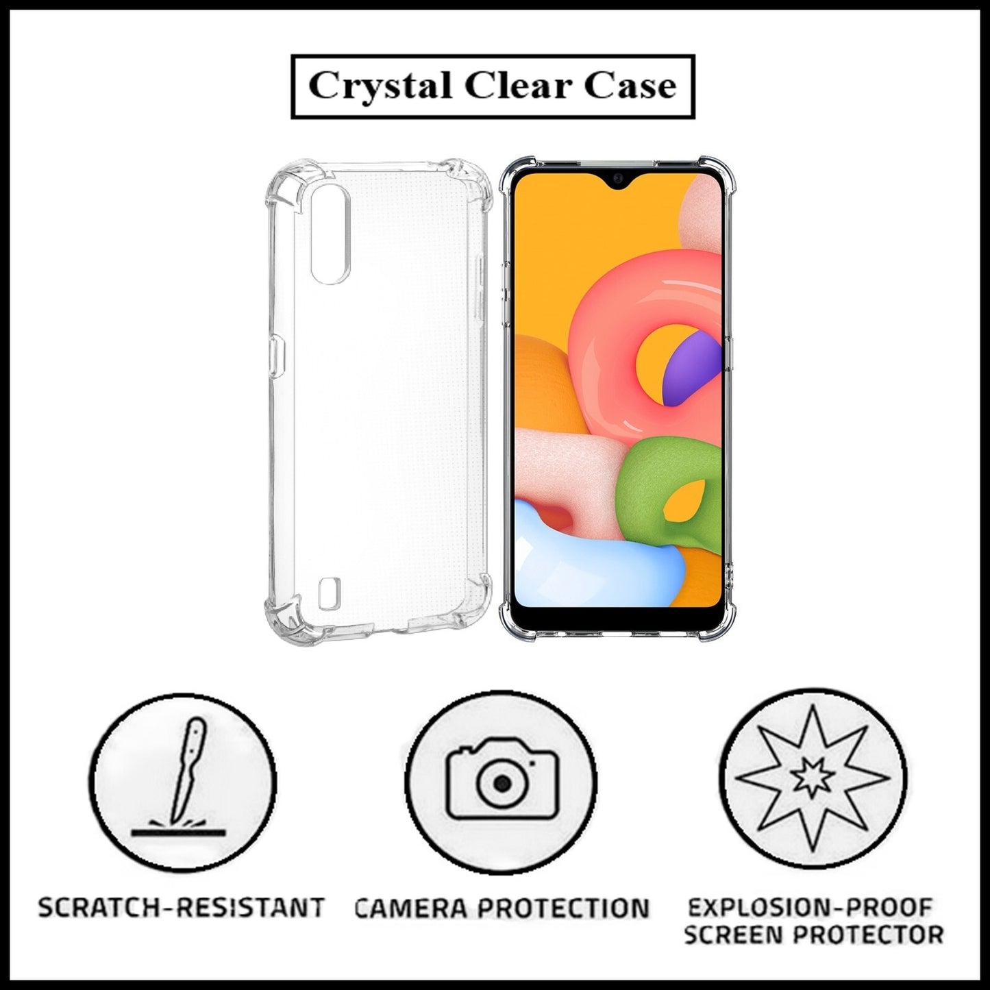 For Samsung Galaxy A01 King Kong Anti Burst & Silicon Shockproof Case Cover
