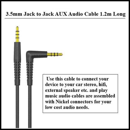 For Budi 3.5mm Jack to Jack  Fast AUX Audio Cable-1.2M