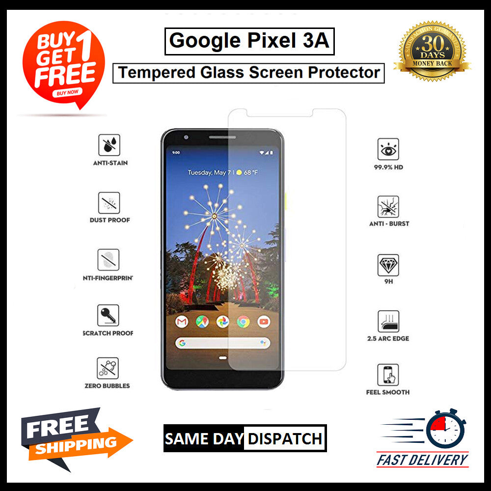 2 Pack Of Google Pixel XL /2 / 2XL /3 / 3XL / 3A /3A XL Tempered Glass Protector
