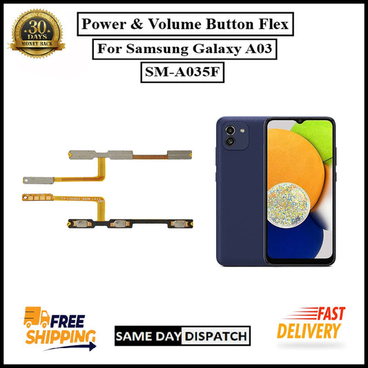 For Samsung Galaxy A03 / A035F Power Flex Cable & Volume Button Flex Replacement