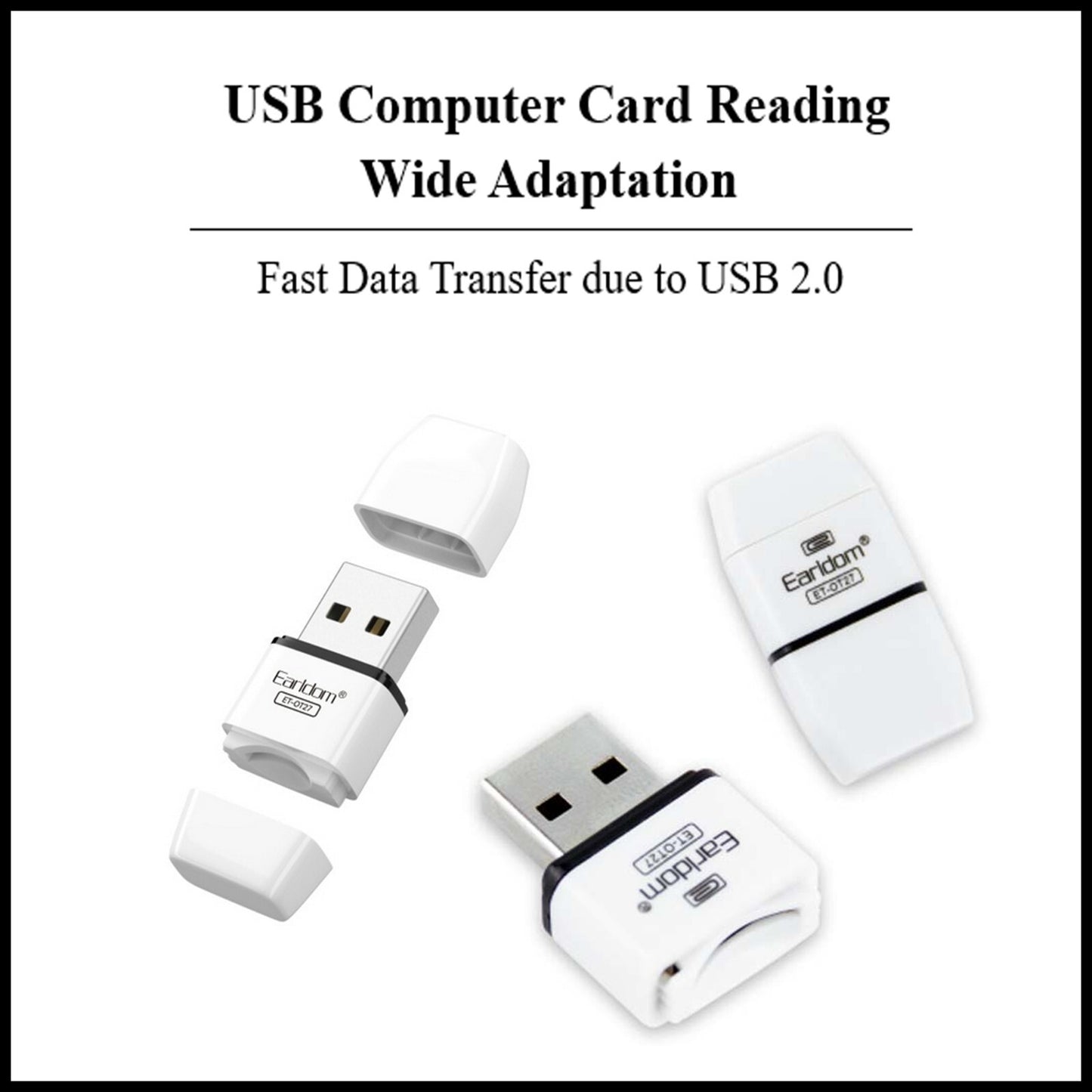For Earldom ET-OT27  USB 2.0 Micro SD Card Reader-TF Card Adapter for Android,PC