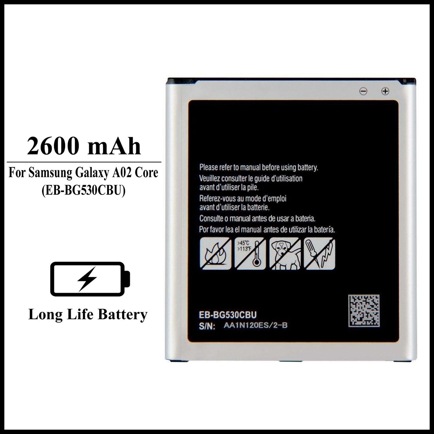 For Samsung Galaxy A02 Core / ( SM-A260F ) 2600mAh+ Internal Replacement Battery