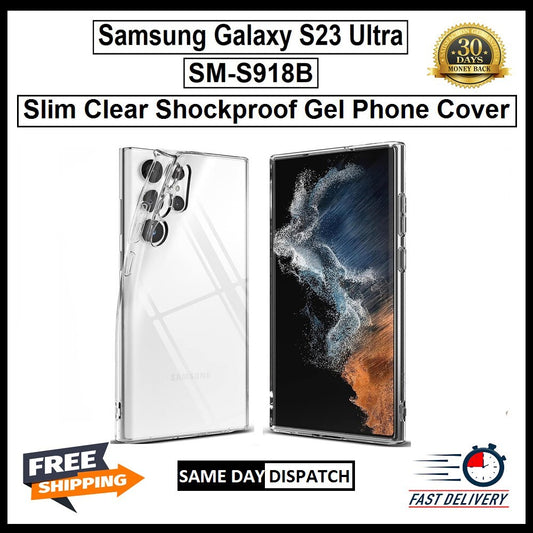 For Samsung Galaxy S23 Ultra S918B Slim Clear Shockproof Gel Phone Cover