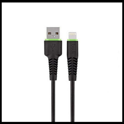 For Budi iPhone Fast Charging USB Sync Cable 1.2M- Black