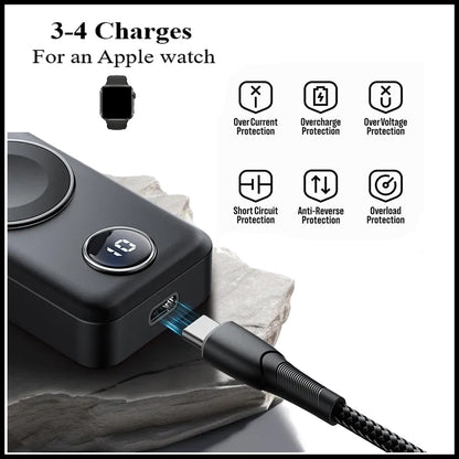 For Joyroom 2000mAh Portable Watch Wireless Charger -Digital Display & Keychain