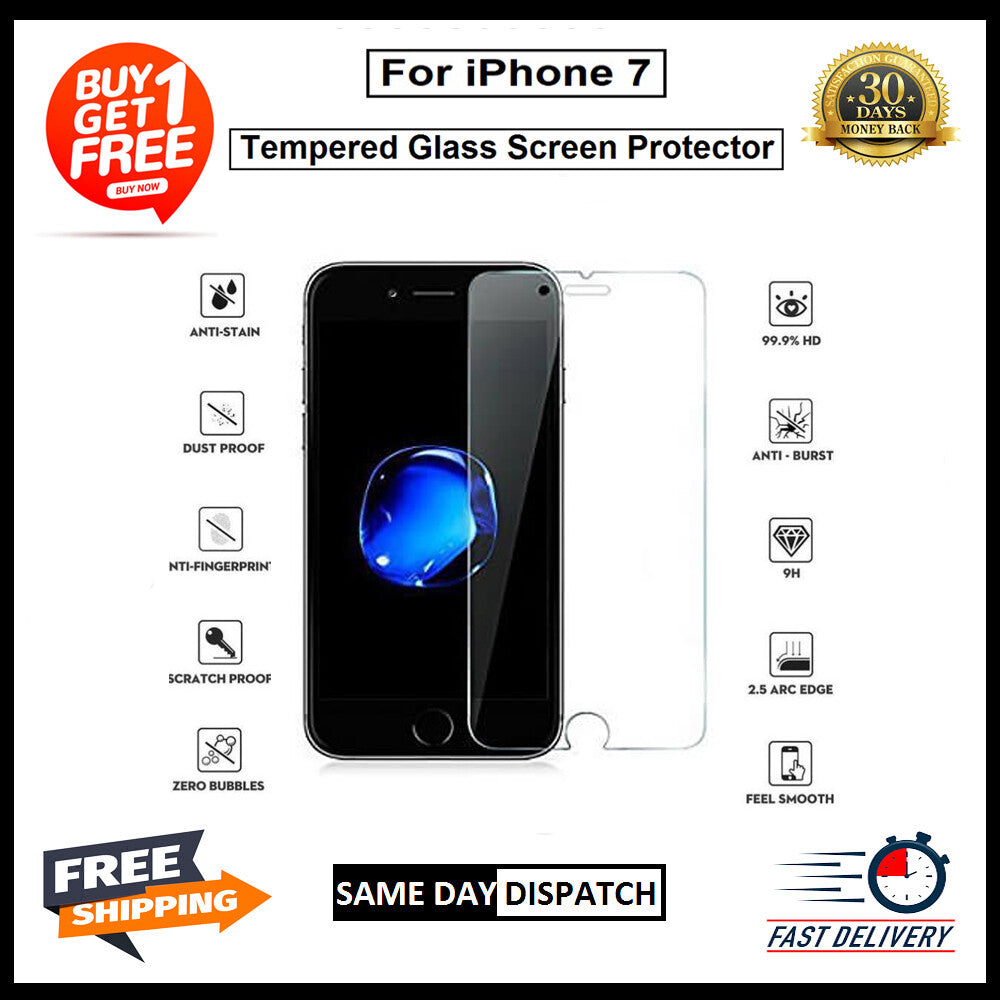 2 Pack Of For iPhone 6 /6s /6+ /6s+ /7 /7Plus /8 /8Plus Tempered Glass Protector