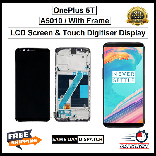 For OnePlus 5T / 1+5T With Frame Display Screen Touch Digitizer Replacement LCD