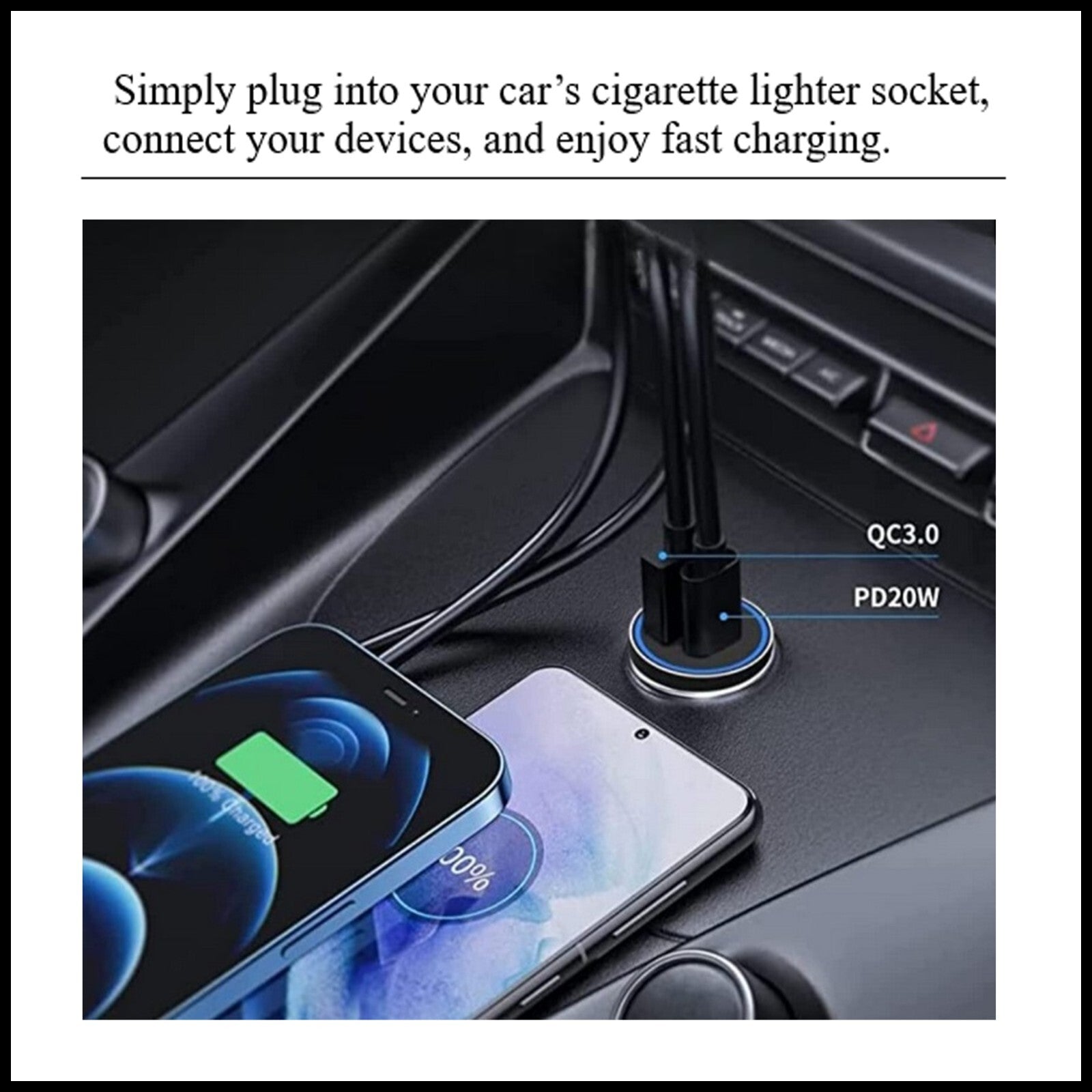 For Budi 38W Dual Port Car Charger USB-C PD 20W+QC 3.0 18W Fast Charging