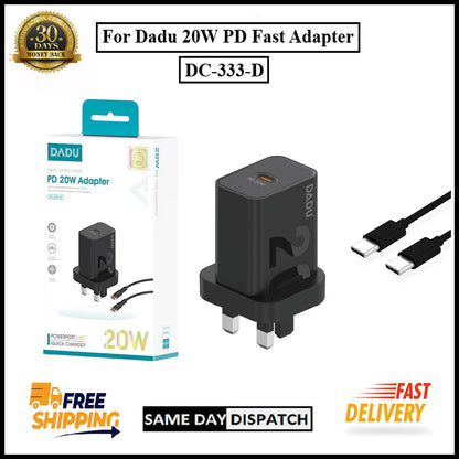 For Dadu 20W Type-C Power Adapter With Type-C to Type-C Fast Charger Cable