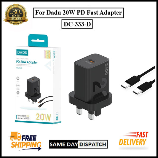 For Dadu 20W Type-C Power Adapter With Type-C to Type-C Fast Charger Cable
