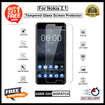 2X For Nokia 2/ 5 /7 Plus /1 Plus / 1.3 /1.4 /2.1 /2.2 Tempered Glass Protector