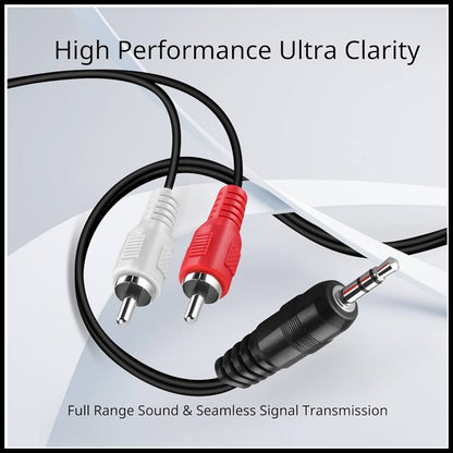For AUX 3.5mm Headphone Connector Jack Male to 2Male RCA Mini Stereo Audio Cable