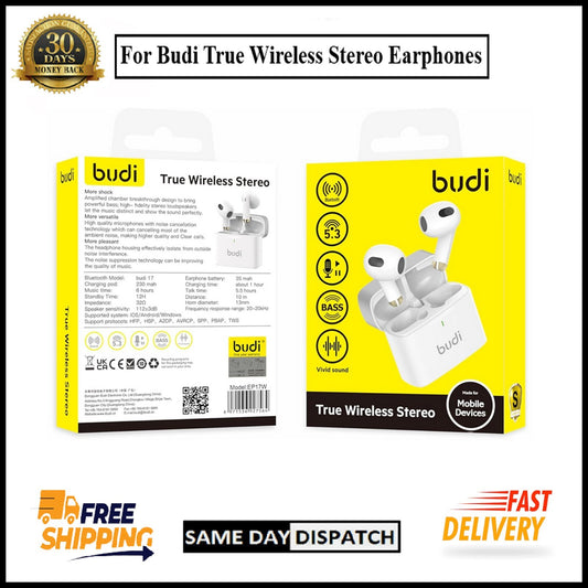For Budi True Wireless Stereo Earphones
