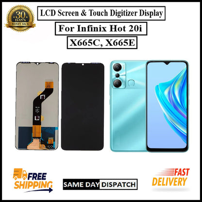 For Infinix Hot 20i / X665C X665E LCD Display screen Touch Digitizer Replacement