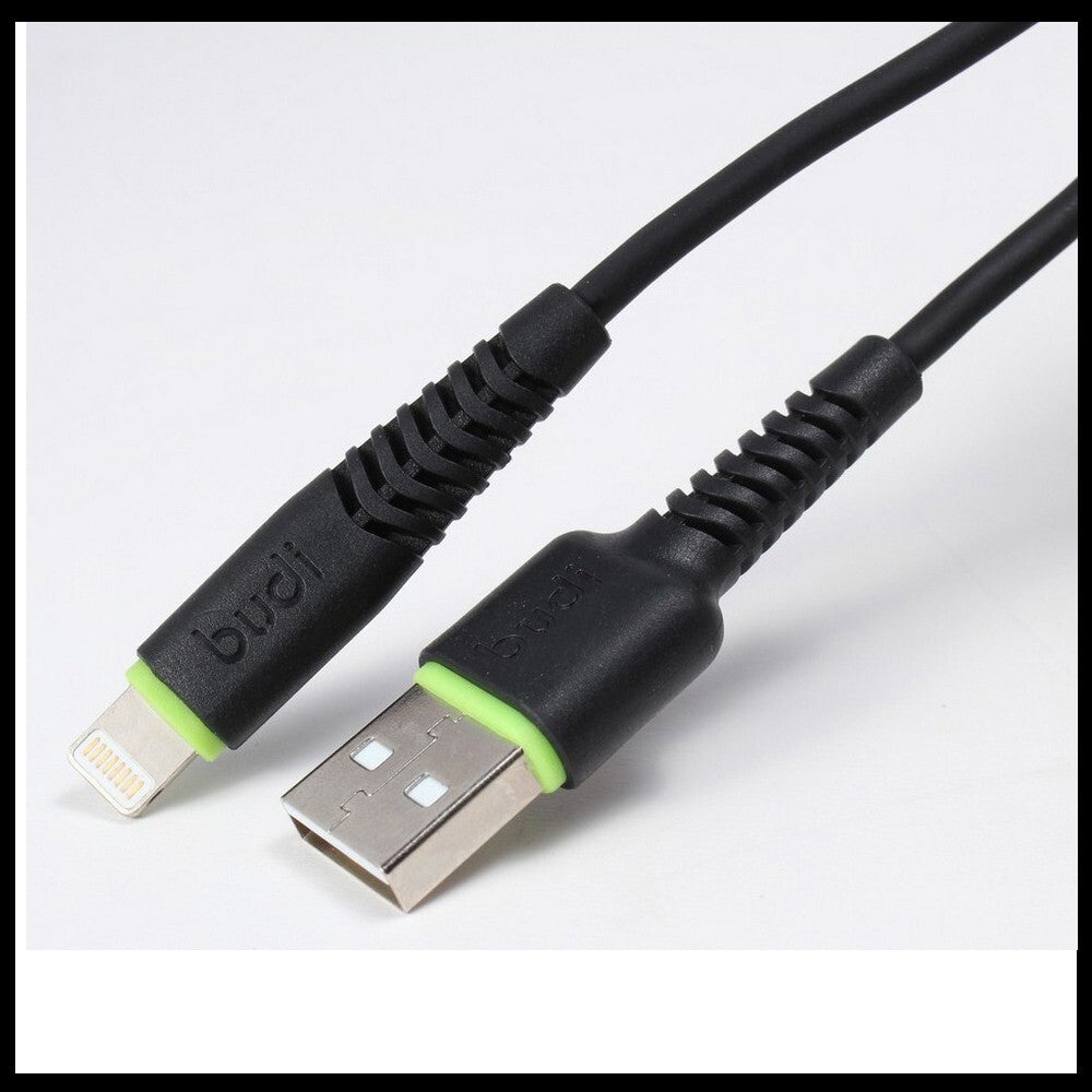 For Budi iPhone Fast Charging USB Sync Cable 1.2M- Black