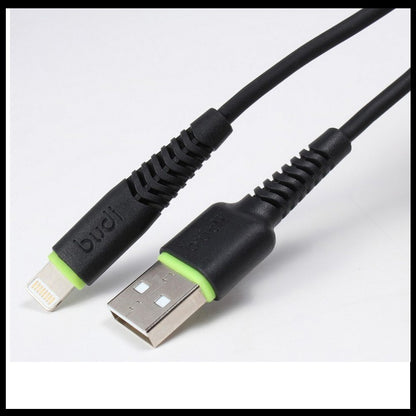 For Budi iPhone Fast Charging USB Sync Cable 1.2M- Black