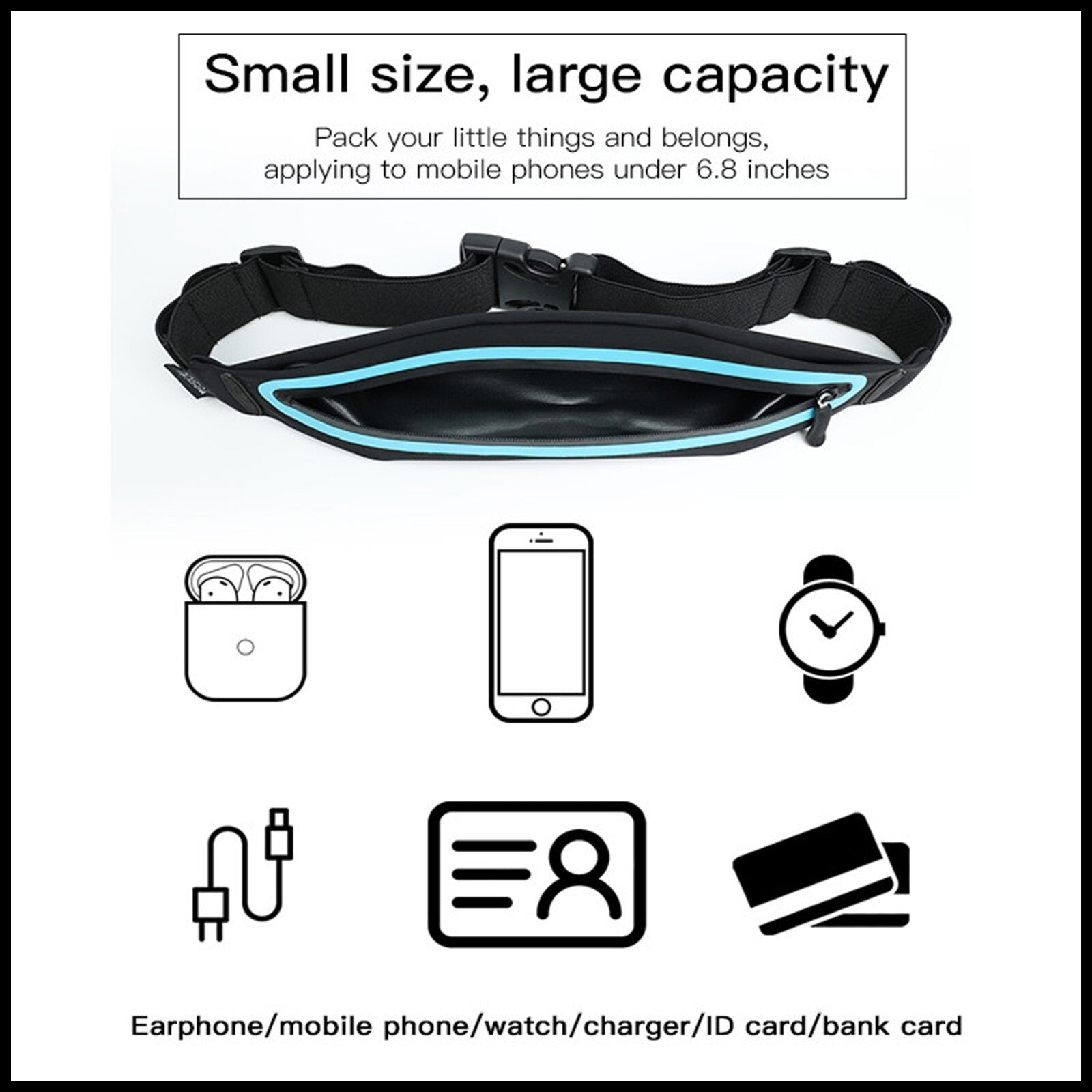 For YESIDO Travel Running Sports Waistband Bag