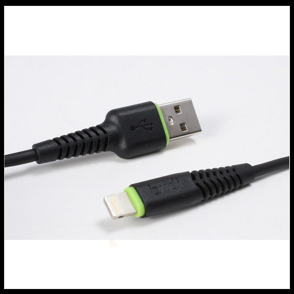 For Budi iPhone Fast Charging USB Sync Cable 1.2M- Black