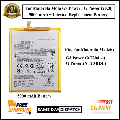 Motorola Moto G8 Power/G Power (2020) KZ50 5000mAh+ Internal Replacement Battery