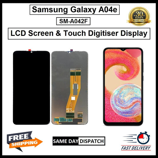 For Samsung Galaxy A04e (A042F) Black Screen Touch Replacement LCD