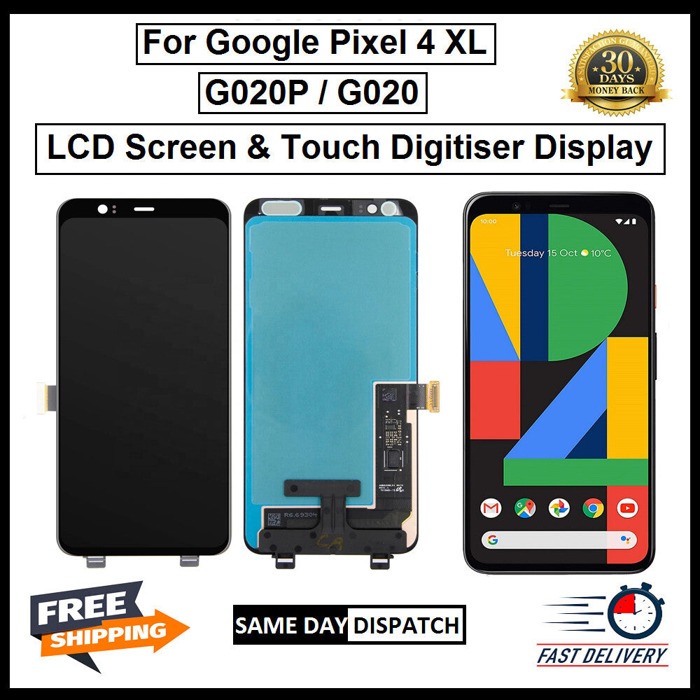 For Google Pixel 4 XL LCD Display Screen Touch Digitizer Replacement Black 