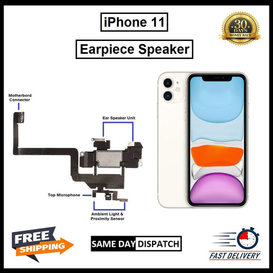 For Genuine 11 Ear Speaker Flex Cable With Proximity Sensor Earpiece 