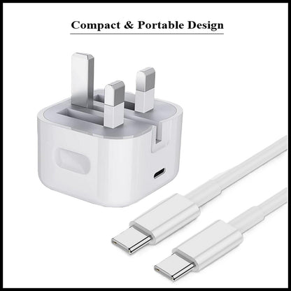 For Dadu 20W USB-C Power Adapter With USB-C to USB-C Fast Charger Cable