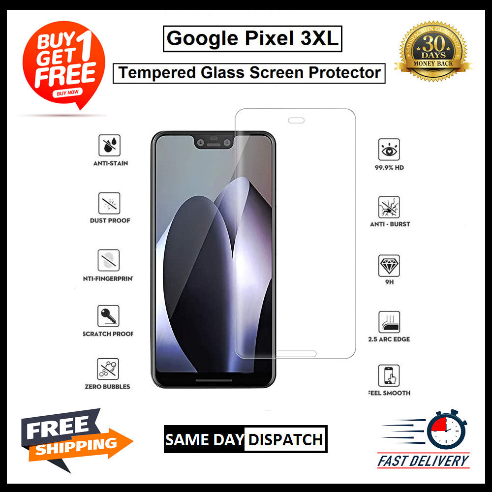 2 Pack Of Google Pixel XL /2 / 2XL /3 / 3XL / 3A /3A XL Tempered Glass Protector