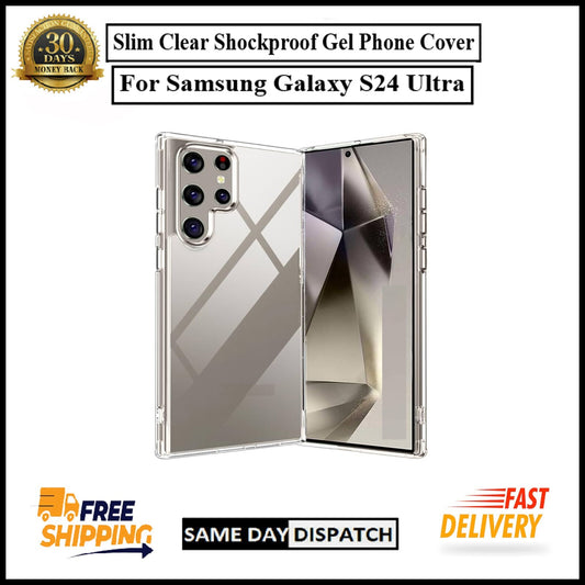 For Samsung Galaxy S24 Ultra Slim Clear Shockproof Gel Phone Cover