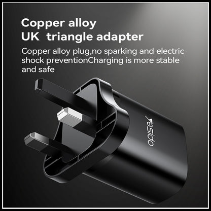 For YESIDO Dual Interface PD 20W USB-C Fast Wall Charger With Type C Cable