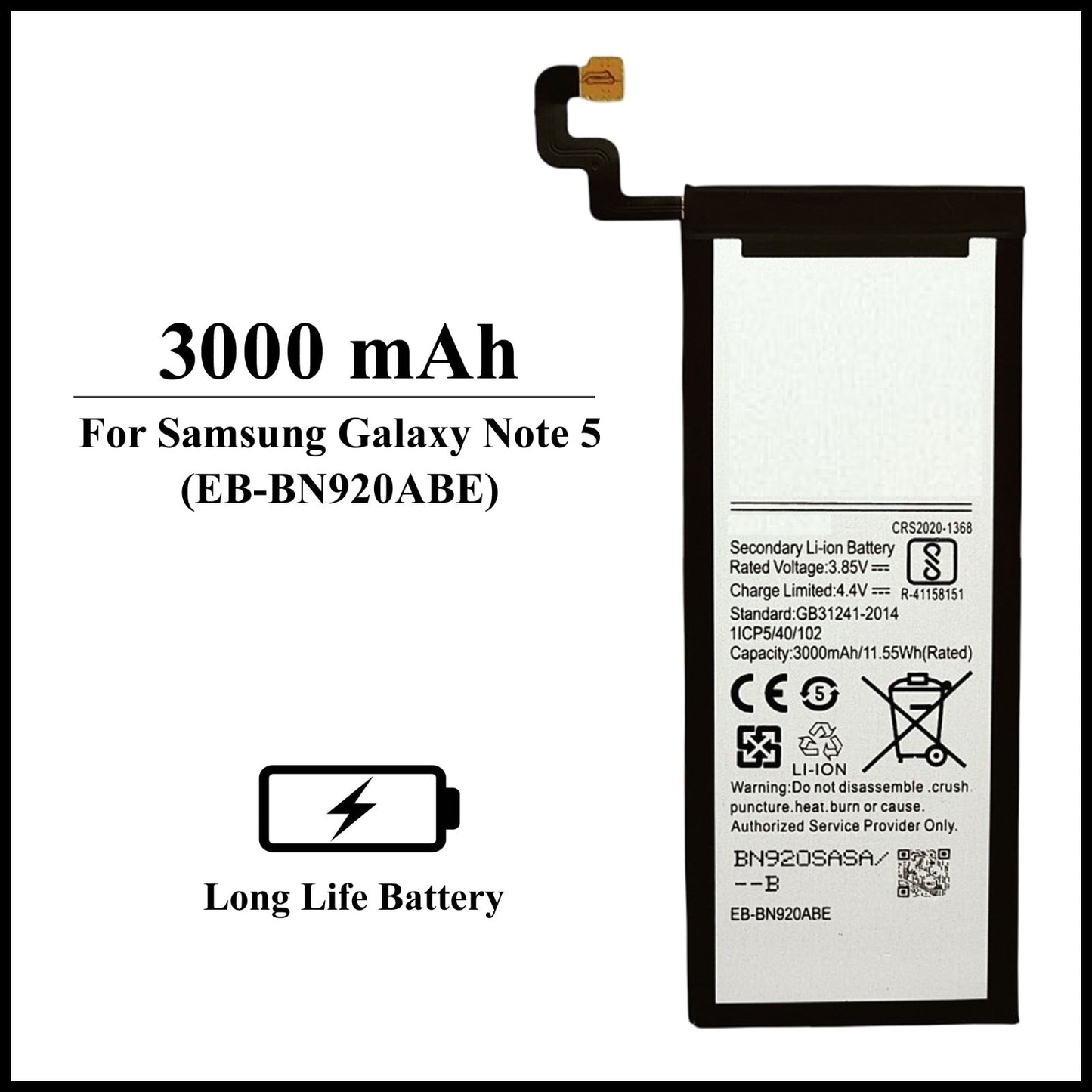 For Samsung Galaxy Note 5 ( SM-N920T ) 3000mAh+ Internal Replacement Battery