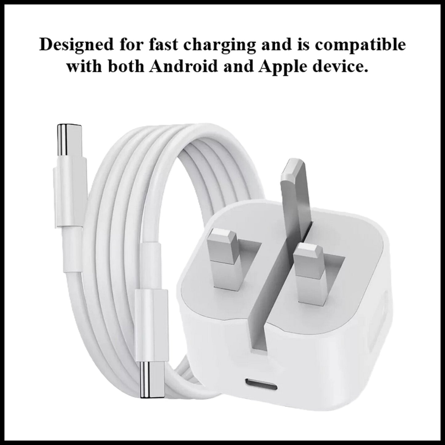 For Dadu 20W USB-C Power Adapter With USB-C to USB-C Fast Charger Cable