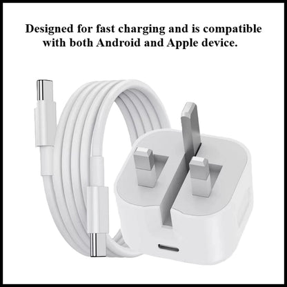 For Dadu 20W USB-C Power Adapter With USB-C to USB-C Fast Charger Cable