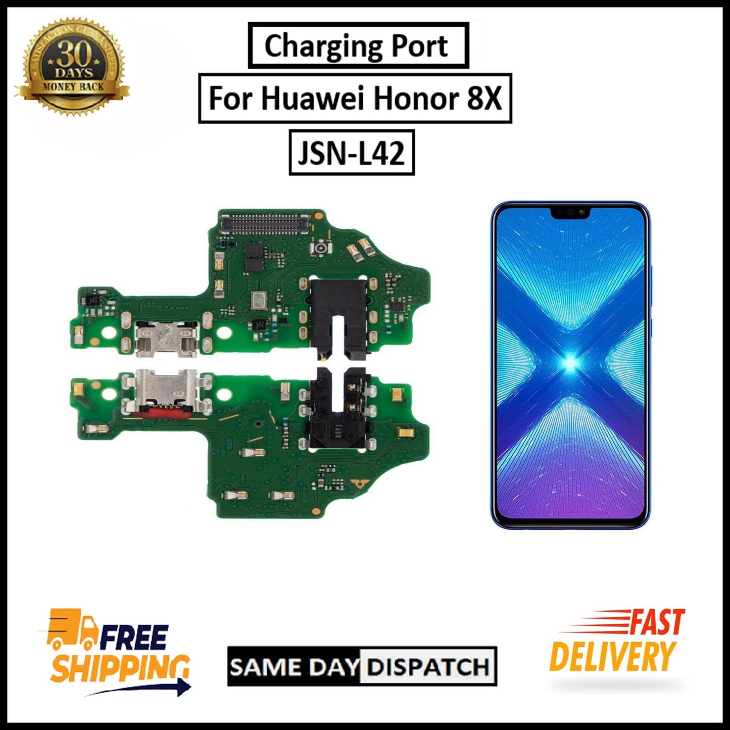 For Huawei Honor 8X Replacement Charging Port Board Flex Connector