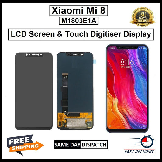 For Xiaomi Mi 8 LCD Display Screen Touch Digitizer Replacement