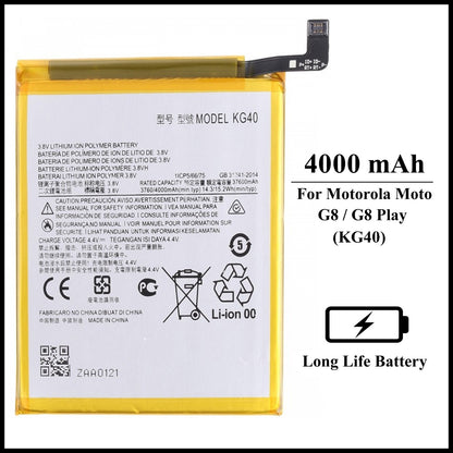 Motorola Moto G8/G8 Play XT2045-1 (KG40) 4000mAh+ Internal Replacement Battery